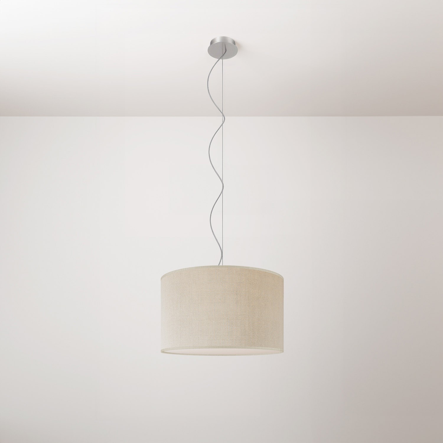 Cilindro fabric pendant lamp Small - Made in Italy