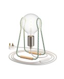 Taché Metal, table lamp complete with a fabric cable, switch and UK plug