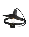 Eiva Snake with Swing shade, portable outdoor lamp, 5 m textile cable, UK plug and IP65 waterproof lamp holder