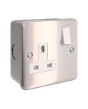 Metal clad box with UK socket and single switch for Creative-Tube