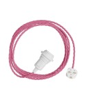 Snake Twisted for lampshade - Plug-in lamp with twisted textile cable