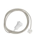 Snake Twisted for lampshade - Plug-in lamp with twisted textile cable