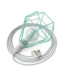 Table Snake - Plug-in lamp with cage Diamond lampshade