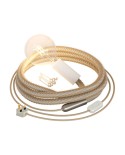 SnakeBis Chord - Plug-in lamp with jute twisted cable