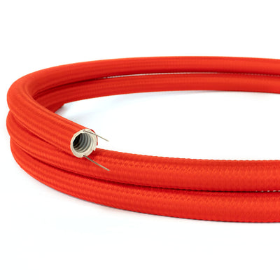 Creative-Tube, 20 mm diameter, fabric covering with Silk effect RM09 Red, flexible cable conduit